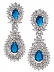 Серьги A6468, сапфир из Посеребренная бижутерия от Love Wedding Couture 1