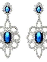 Серьги A8135, сапфир из Посеребренная бижутерия от Love Wedding Couture 1