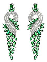 Серьги A6201, изумруд из Посеребренная бижутерия от Love Wedding Couture 1