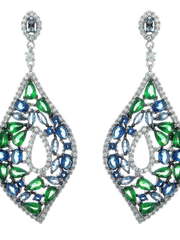 Серьги SE12230ais из Посеребренная бижутерия от Love Wedding Couture 1