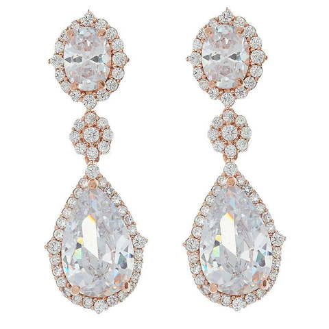 Серьги  A6237pg из Позолоченная бижутерия, Розовое (красное) золото от Love Wedding Couture 1
