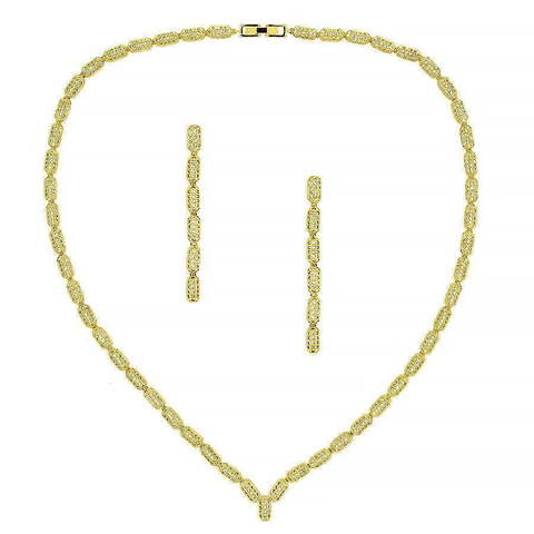 Комплект колье и серьги SN03553g из Позолоченная бижутерия от Love Wedding Couture 1