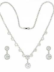 Комплект колье и серьги SN02760 из Посеребренная бижутерия от Love Wedding Couture 1