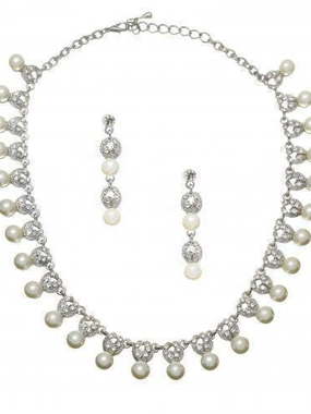 Комплект колье и серьги  NB16 из Посеребренная бижутерия от Love Wedding Couture 1