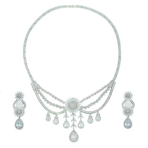 Комплект колье и серьги SN02538 из Посеребренная бижутерия от Love Wedding Couture 1