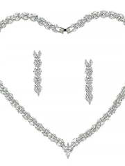 Комплект колье и серьги N50 из Посеребренная бижутерия от Love Wedding Couture 1