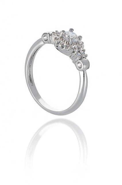 Помолвочное кольцо R01 из Посеребренная бижутерия от Love Wedding Couture 1