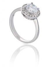 Помолвочное кольцо R03 из Посеребренная бижутерия от Love Wedding Couture 1