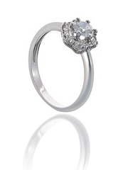 Помолвочное кольцо R04 из Посеребренная бижутерия от Love Wedding Couture 1