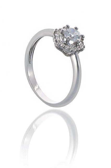 Помолвочное кольцо R04 из Посеребренная бижутерия от Love Wedding Couture 1