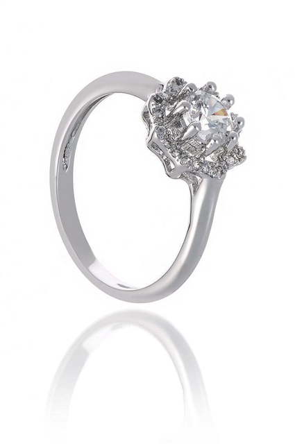 Помолвочное кольцо R07 из Посеребренная бижутерия от Love Wedding Couture 1