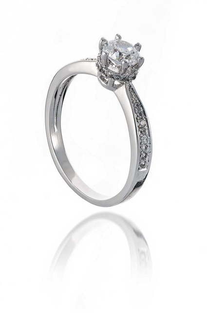Помолвочное кольцо R09 из Посеребренная бижутерия от Love Wedding Couture 1