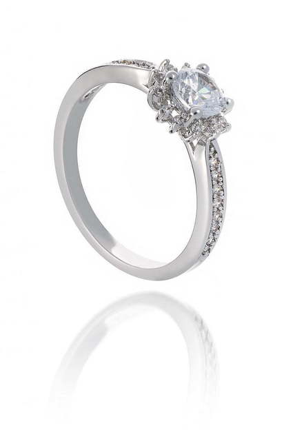 Помолвочное кольцо R12 из Посеребренная бижутерия от Love Wedding Couture 1