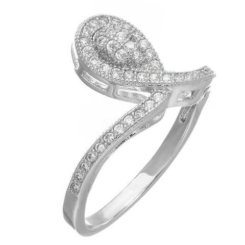 Помолвочное кольцо  SJ14068 из Посеребренная бижутерия от Love Wedding Couture 1