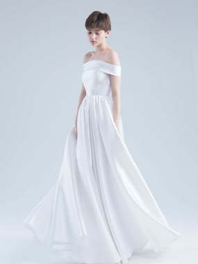 Свадебное платье Аллин. Силуэт А-силуэт. Цвет Белый / Молочный. Вид 1