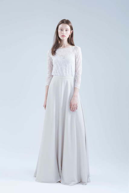 Свадебное платье Амалия. Силуэт А-силуэт. Цвет Белый / Молочный. Вид 1