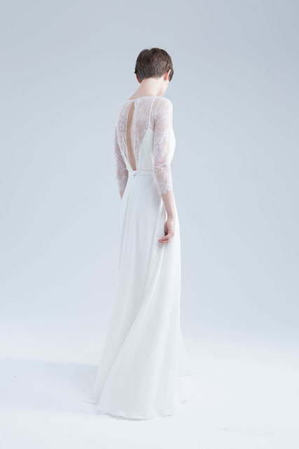 Свадебное платье Амалия. Силуэт А-силуэт. Цвет Белый / Молочный. Вид 4