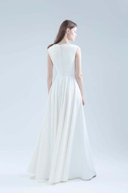 Свадебное платье Анджелия. Силуэт А-силуэт. Цвет Айвори / Капучино, Белый / Молочный. Вид 5