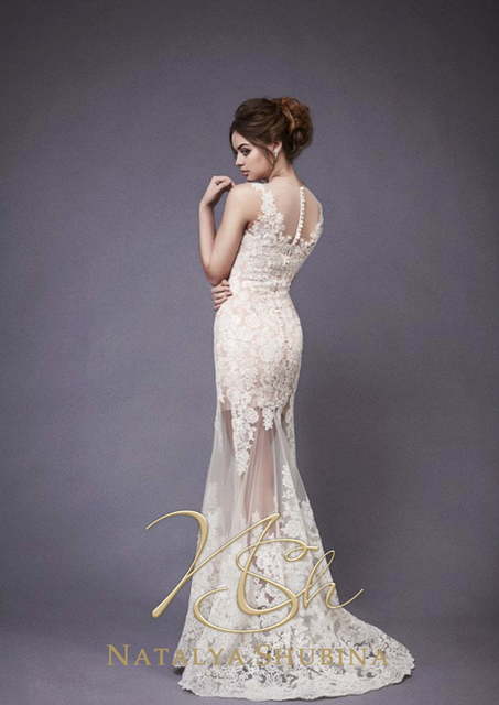 Свадебное платье Бэкки. Силуэт Рыбка. Цвет Белый / Молочный. Вид 2