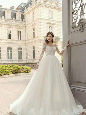 Свадебное платье Cindy. Силуэт Пышное. Цвет Белый / Молочный. Вид 1