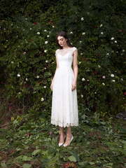 Свадебное платье Флёр. Силуэт Прямое. Цвет Белый / Молочный. Вид 1