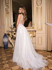 Свадебное платье Marcheza. Силуэт А-силуэт, Рыбка. Цвет Айвори / Капучино. Вид 2