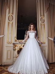 Свадебное платье Merilin. Силуэт Пышное. Цвет Белый / Молочный. Вид 1