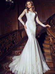 Свадебное платье Maissurie. Силуэт Рыбка. Цвет Белый / Молочный. Вид 1