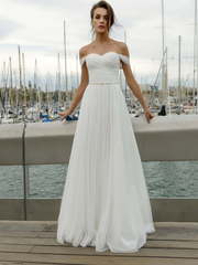 Свадебное платье Nika. Силуэт А-силуэт. Цвет Белый / Молочный. Вид 1