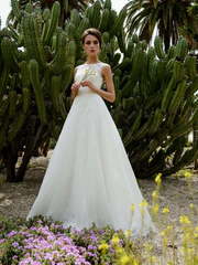 Свадебное платье Noelin. Силуэт А-силуэт. Цвет Белый / Молочный. Вид 1