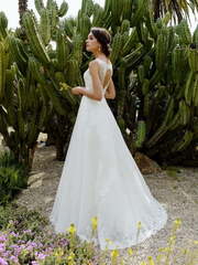 Свадебное платье Noelin. Силуэт А-силуэт. Цвет Белый / Молочный. Вид 2