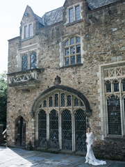 Кружевное платье русалка закрытое с длинным рукавом 1717. Силуэт Рыбка. Цвет Белый / Молочный. Вид 1