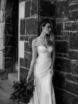 Атласное свадебное платье по фигуре 7123. Силуэт Прямое. Цвет Белый / Молочный. Вид 3