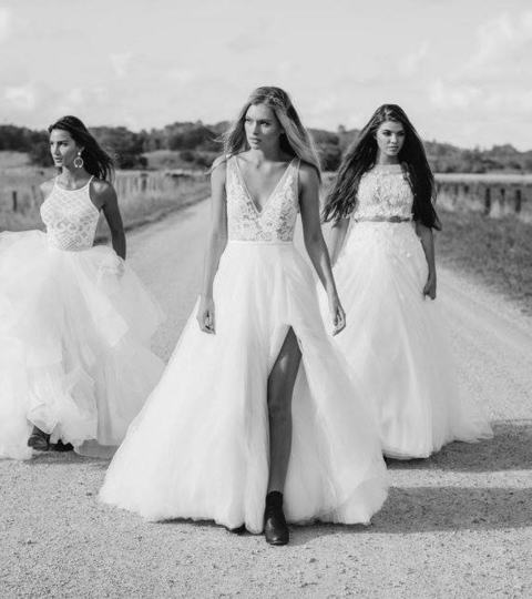 Пышное легкое свадебное платье с кружевом на топе 6563. Силуэт А-силуэт. Цвет Белый / Молочный. Вид 5