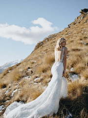 Свадебное платье русалка в наличии в москве 7341. Силуэт Рыбка. Цвет Белый / Молочный. Вид 2