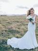 Свадебное платье по фигуре с декольте 4311. Силуэт Рыбка. Цвет Белый / Молочный. Вид 2