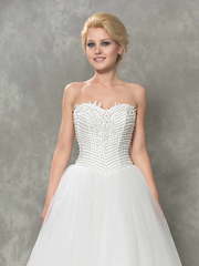 Пышное свадебное платье со сверкающим корсетом Aster. Силуэт Пышное. Цвет Белый / Молочный. Вид 2