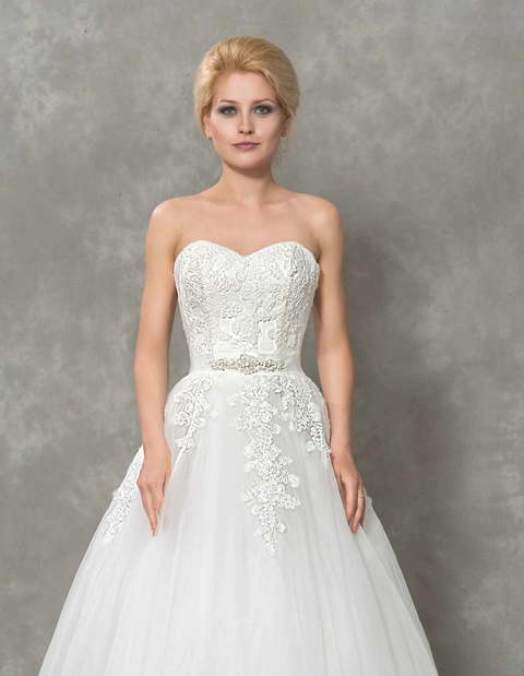 Пышное свадебное платье Sophora. Силуэт Пышное. Цвет Белый / Молочный. Вид 2