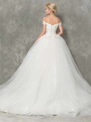 Супер пышное свадебное платье Csimena. Силуэт Пышное. Цвет Белый / Молочный. Вид 2