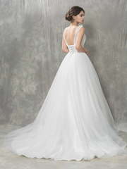 Пышное свадебное платье с фатиновой юбкой Monarda. Силуэт Пышное. Цвет Белый / Молочный. Вид 2