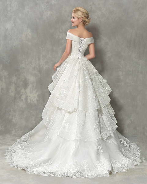 Свадебное платье бальное айвори Magnolia. Силуэт Пышное. Цвет Айвори / Капучино. Вид 2