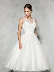 Короткое платье на свадьбу юбка пачка фатиновая 7320. Силуэт Пышное. Цвет Белый / Молочный. Вид 1