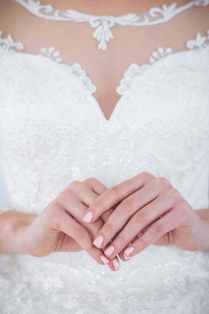 Супер пышное свадебное платье с рукавом Lori. Силуэт Пышное. Цвет Белый / Молочный. Вид 3