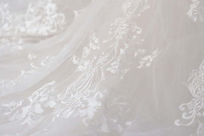 Кремовое свадебное платье рыбка русалка Gretta. Силуэт Рыбка. Цвет Айвори / Капучино. Вид 5