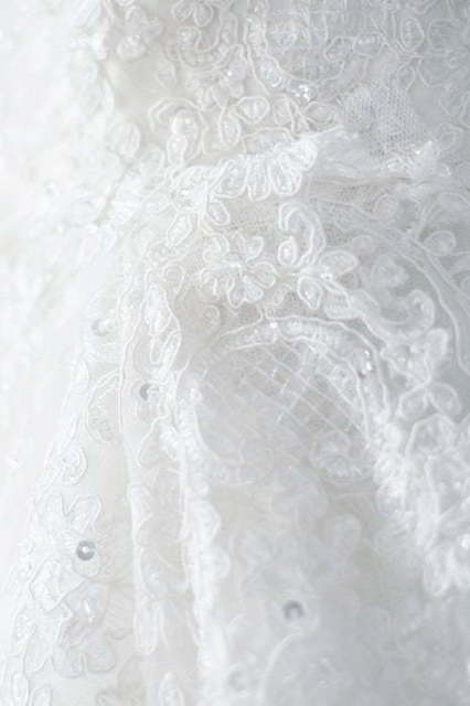 Свадебное платье с кружевом по подолу Inula. Силуэт Пышное. Цвет Белый / Молочный. Вид 5