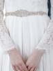 Легкое свадебное платье с кружевным верхом и рукавом Annet. Силуэт Прямое. Цвет Белый / Молочный. Вид 2