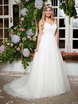 Свадебное платье в греческом стиле из фатина 5556. Силуэт А-силуэт. Цвет Белый / Молочный. Вид 1