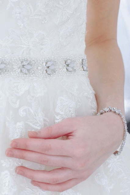 Пышное свадебное платье с цветочным кружевом Blance. Силуэт Пышное. Цвет Белый / Молочный. Вид 4