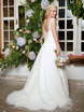 Свадебное платье А-силуэта с фатиновой юбкой 8796. Силуэт А-силуэт. Цвет Белый / Молочный. Вид 2