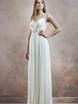 Греческое платье на свадьбу с шифоновой юбкой 9879. Силуэт Греческий. Цвет Белый / Молочный. Вид 1